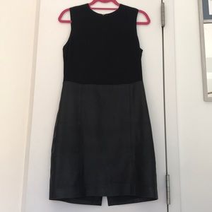 Black Vince Combo Leather Dress